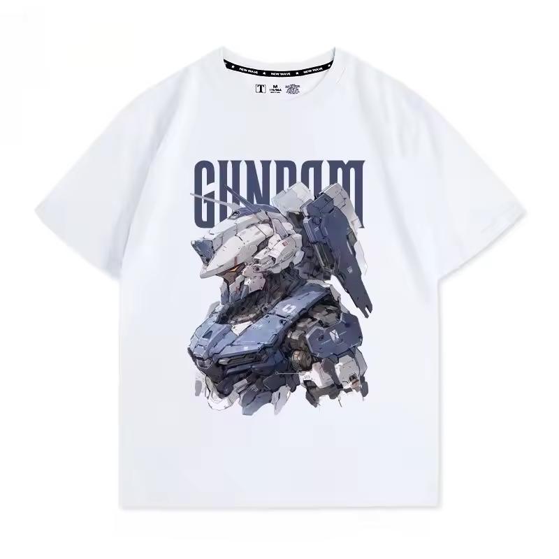 Mobile Suit Gundam Anime Printed T shirt Men's and Women's T shirt Men's Top Sports T shirt 2026 Summer New Tee