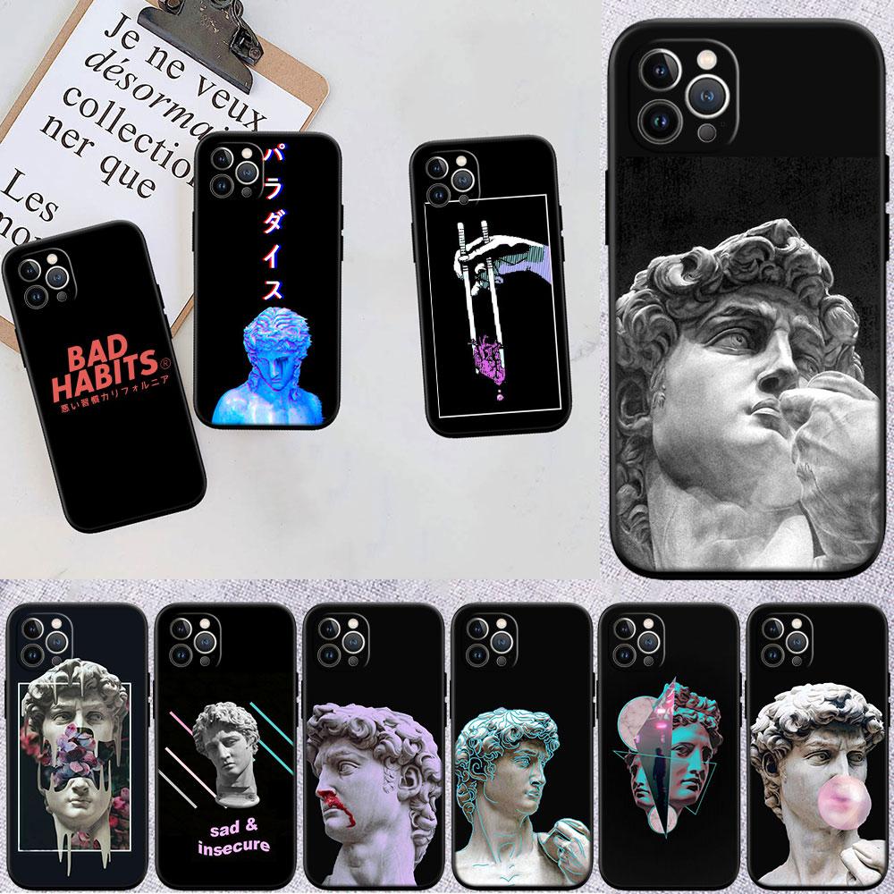 PP25 David Statue funny Soft Shell Phone Case for OPPO A3 Pro A72 A74 A76 A77 A77S A78 A79 A94 A95 A18 A40M A58