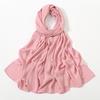 Women Heavy Chiffon Hijab Scarf Premium Chiffon Muslim Hijabs Plain Good Stitching Maxi Wrap Solid Color Musulman Femme Shawls