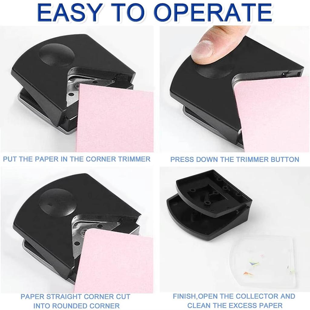 Stainless Steel Corner Cutter, Portable Rounder for Photos & Paper Crafts - Easy Precision Trimming Tool, No Batteries Required