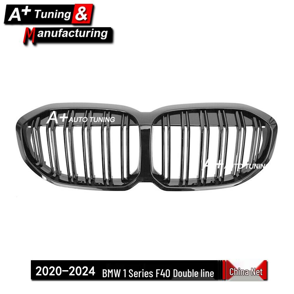 Gloss Black Double-Line Grille for BMW 1 Series F40 (2020-2024)