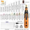 Kit de Ferramentas Rotativas Sem Fio 46 Peças 3 Velocidades Carregamento USB Alimentado por Bateria Com Acessórios Para Lixar Polir Furar Gravar