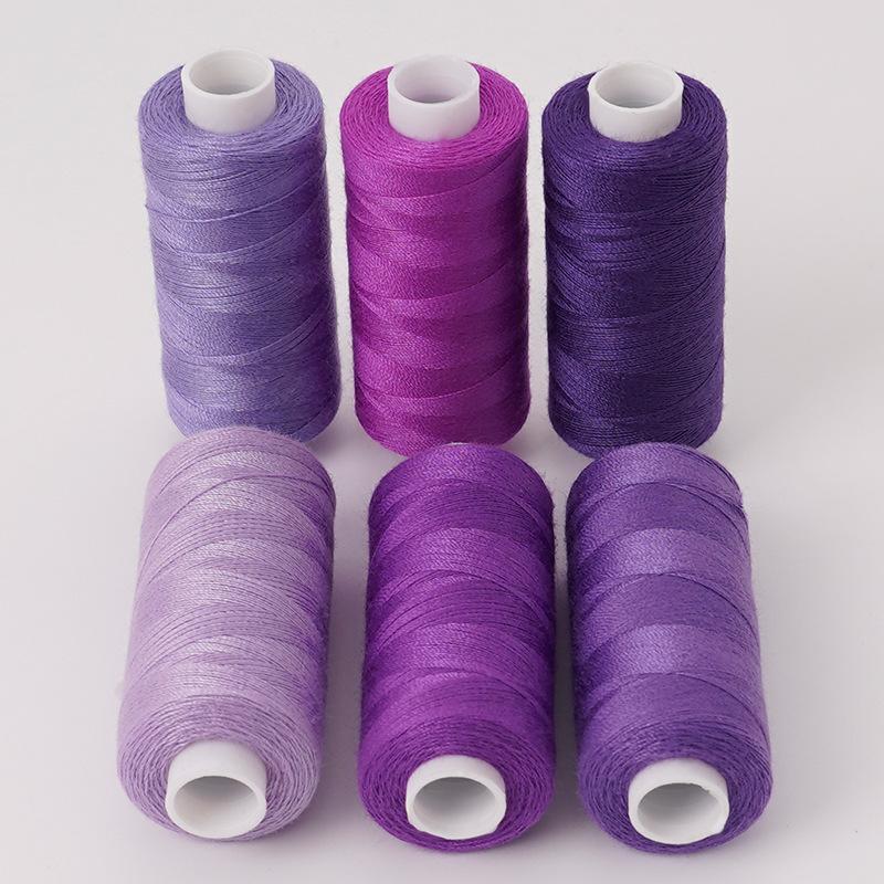 DIY 400 yards 6-axis sewing thread hand sewing thread polyester thread 6-axis sewing thread set multi-color small shaft 402 hand sewing thread