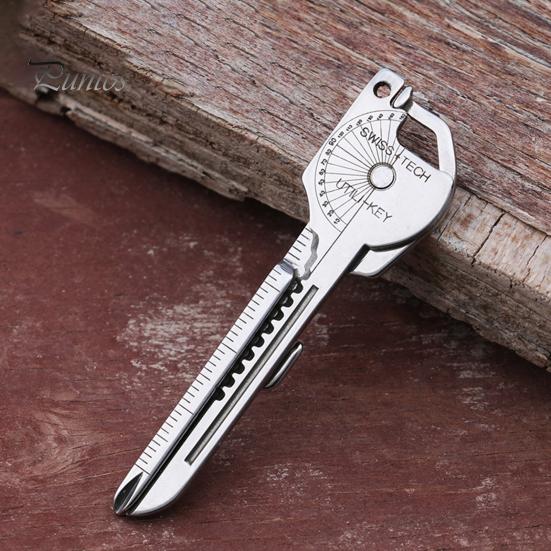 Multifunktionales Schlüsselanhänger-Gadget, tragbares EDC-Werkzeug, kompakte Größe, tragbarer Schraubendreher, Flaschenöffner, Notfall-Schlüsselanhänger
