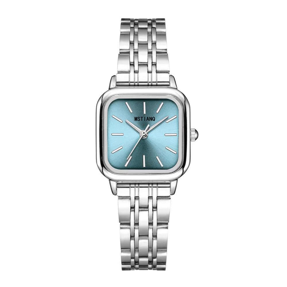 Cold Wind Simple Square Small Dial Watch Female Student Versatile Women Steel Belt Quartz Watch Female