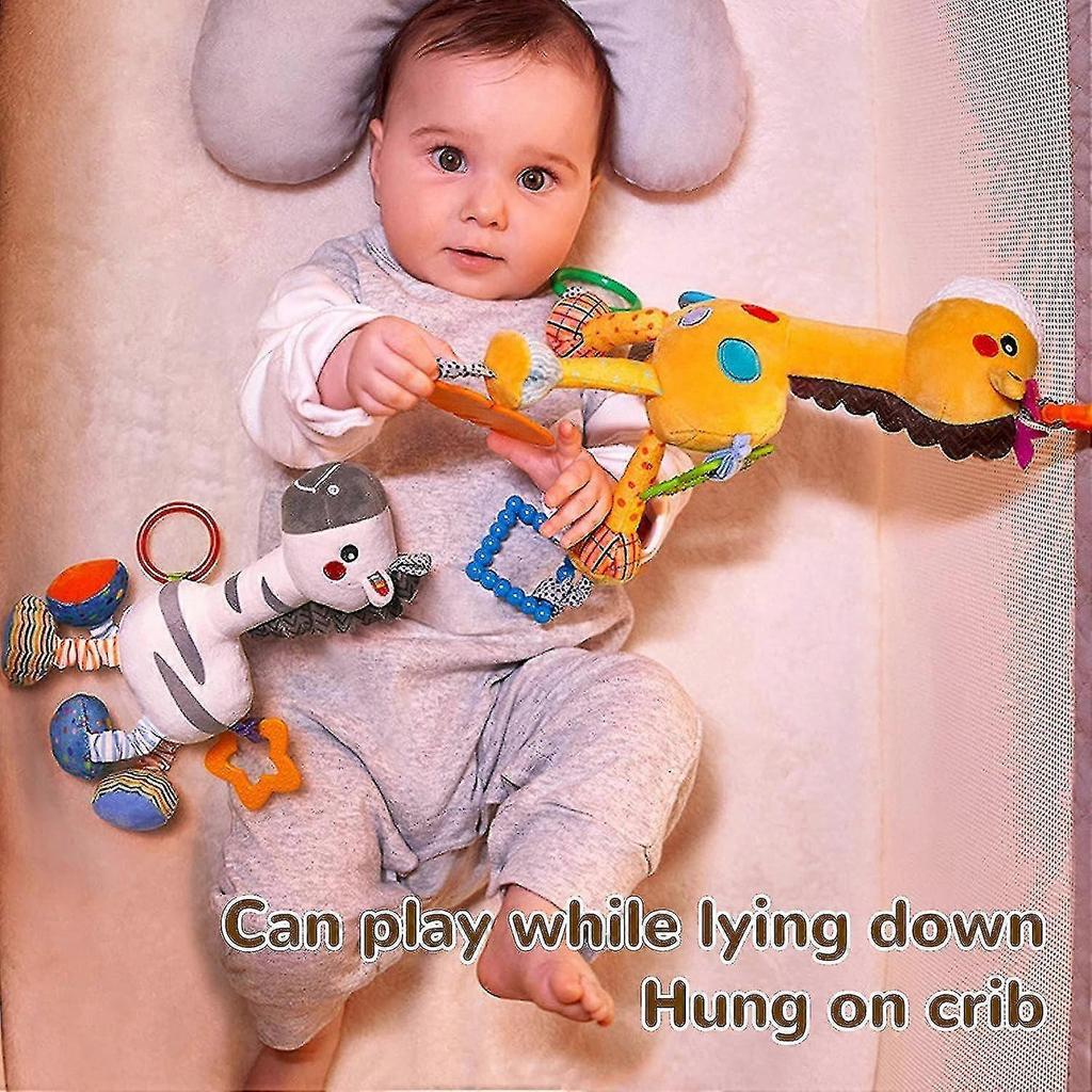 Crinkle Squeaky Toy, Gift Baby Hanging Rattle Toy Stuffed Animal For Stroller (#1)