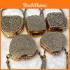 Acylic Mini Doublesided Diamond Clutch With Heart And Lock Buckle For Daily Street Style