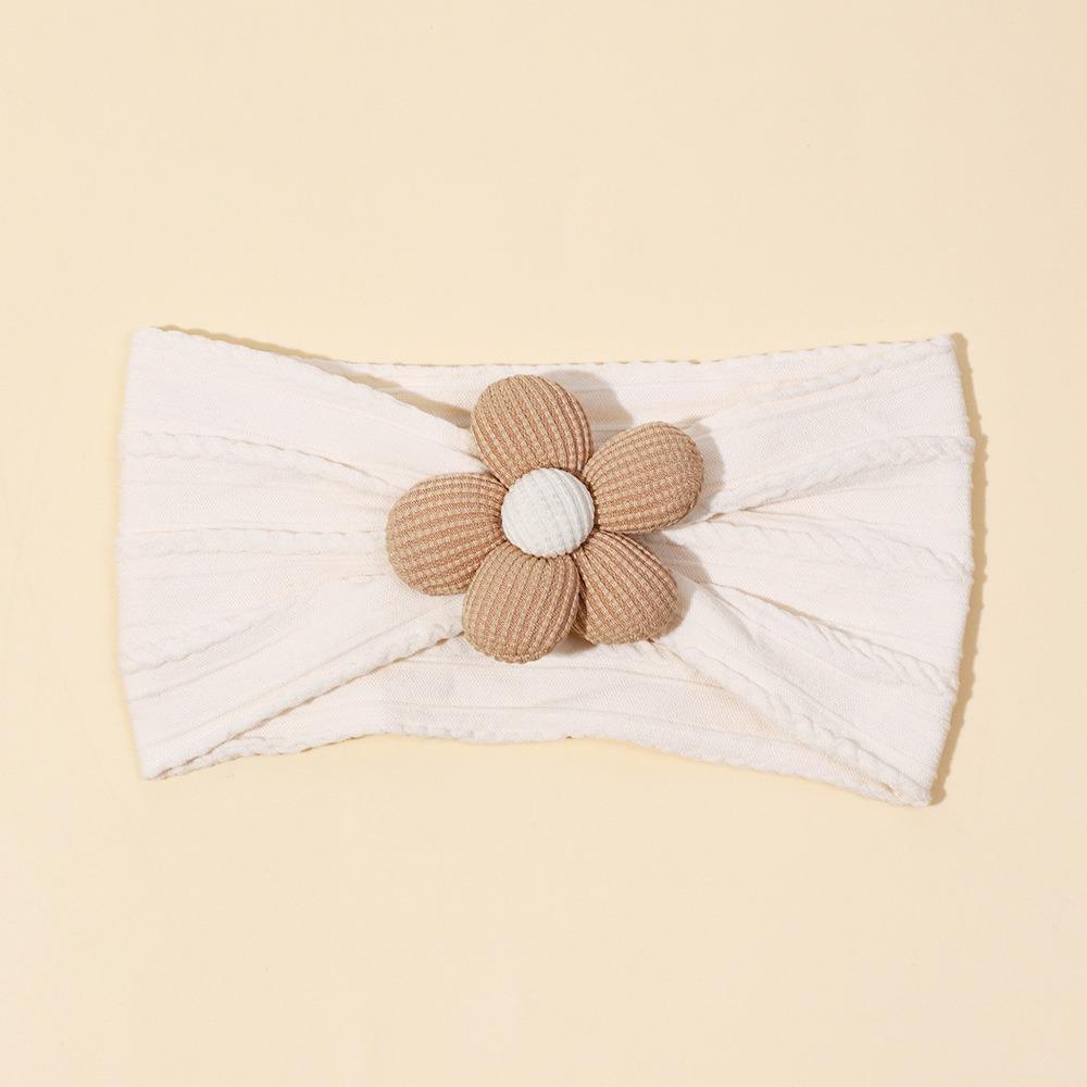 Cute Flower Infant Baby Wide Headband Soft Stretchy Elastic Baby Girl Headscarf Nylon Newborn Head Wrap