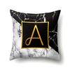 Marble Polyester Pillowcase Home Decoration Printing Pillowcase 26 English Letter Cushion Cover