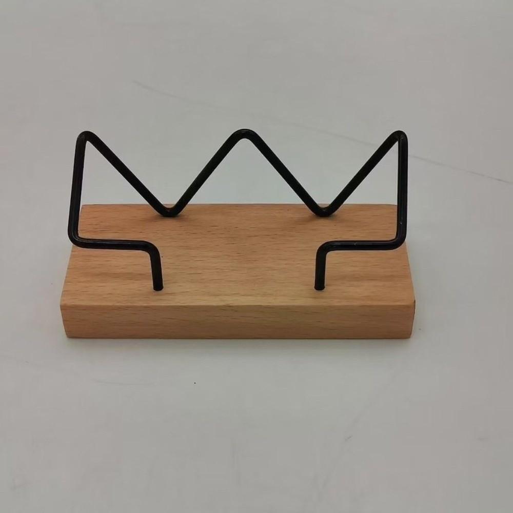 Wooden Business Card Holder Creative Display Stand New Desktop Shelf Box Office