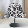 Winter Cross-border New Trend Plush Hat Women's Korean Version Fashion Foreign Style Leopard Print Bucket Hat Versatile Basin Hat To Keep Warm