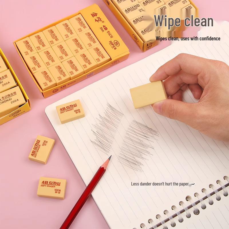 5-Pack Erasable Cartoon Pencil Erasers: No Marks, No Crumbs, Ideal for Students & Kids