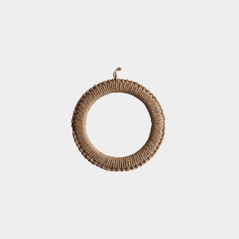 WTEMPO 1PC Handwoven Anti Scald Insulation Placemat Heat Resistant Pot Mat Household Hanging Handmade Tableware Pat