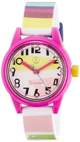 Q&Q SmileSolar (Q&Q Smile Solar) Snake Border Watch, a collaboration model with textile designer Masaru Suzuki. Solar-powered, analog, waterproof, ure