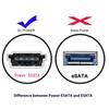 Computer ESATA Converters Cable With USB Type C Interfaces 5V Power Supply 5Gbps Data Transfer For External Storage Units