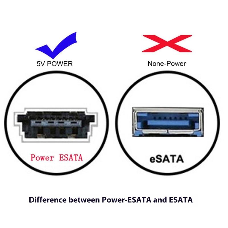 Computer ESATA Converters Cable With USB Type C Interfaces 5V Power Supply 5Gbps Data Transfer For External Storage Units