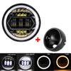5.75 Inch Motorcycle Led Headlight Universal 6.5" Round Head Light for Harley Sportster Cafe Racer Honda Yamaha Suzuki Custom