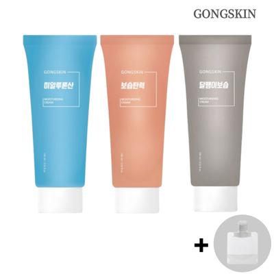 3 Types of Moisturizing Cream (hyaluronic Acid + Moisturizing Elasticity + Snail) + 1 Small Travel Pouch, 100ml, 1 Set