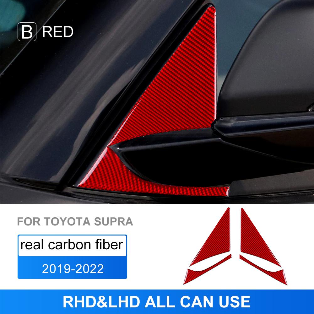 Real Soft Carbon Fiber Interior For Toyota Supra GR A90 A91 MK5 2019 2020 2021 2022 2023 2024 2025 Car LHD RHD Door Sticker