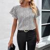 New European, American Spring and Summer New Fashion Printed Top