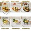 Metal Tiered Fruit Basket Hollow-Out Snack Display Rack Fruit Basket  Home Office Use