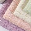 Woolen Tweed Fabric French Style Polyester Plaid Woven Tweed Fabric DIY Sewing Autumn Winter Suits Handbag Coat Clothing Dress