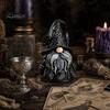 Unique Outdoor Witchy Gnome Halloween Gothic Resin Figurine, Dark Faceless Wizard Doll for Decorative Garden Figurine Desk Shelf, Spooky Home