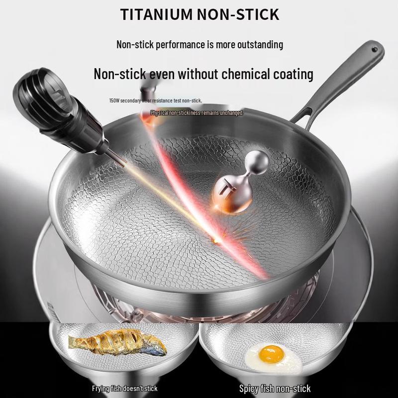 Zhi Shi 32cm Titanium Non-Stick Frying Pan