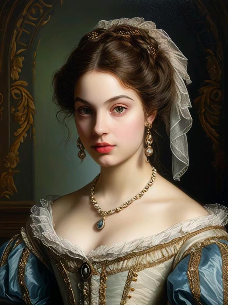 New Diamond Mosaic European Girls Portrait 5d Diamond Painting Full Square/Round Oil Painting Character Embroidery Decor Gift