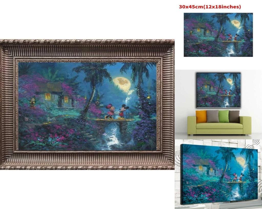 Meerjungfrauen-Prinzessin Leinwand-Wandkunst Modernes Märchen Schlafzimmer Kinderzimmer Dekorative Malerei Kernmaterial