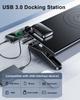 Oatsbasf Laptop Computer Monitor Stand Riser with Phone Stand 4.5-6.3" Height Adjustable with 4-Port USB 3.0 Type-C for Office