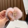 Mini Solid Color Leopard Print Korean Style Hair Clip Plush Hair Claw Child Headwear Small Hairpin