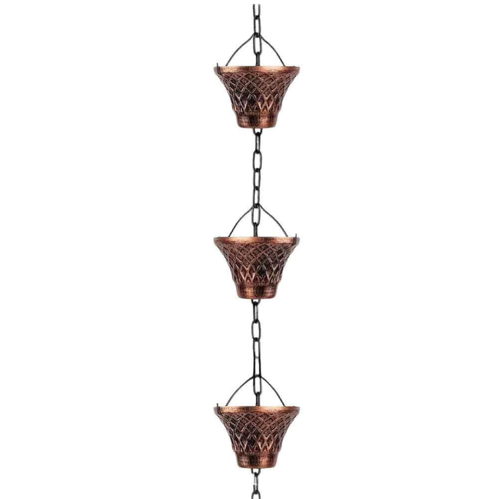 Bronze,Blue Downspout Diverter High Performance Rain Chain Decorative Rain Chain Decorative Design Metal Finish