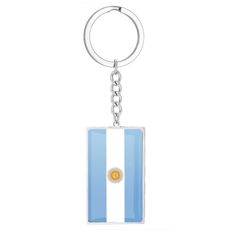 Нержавеющая сталь Эпоксидная смола Канада Австралия Флаг Брелоки Прямоугольник Национальный Флаг Подвеска Автомобильный Брелок