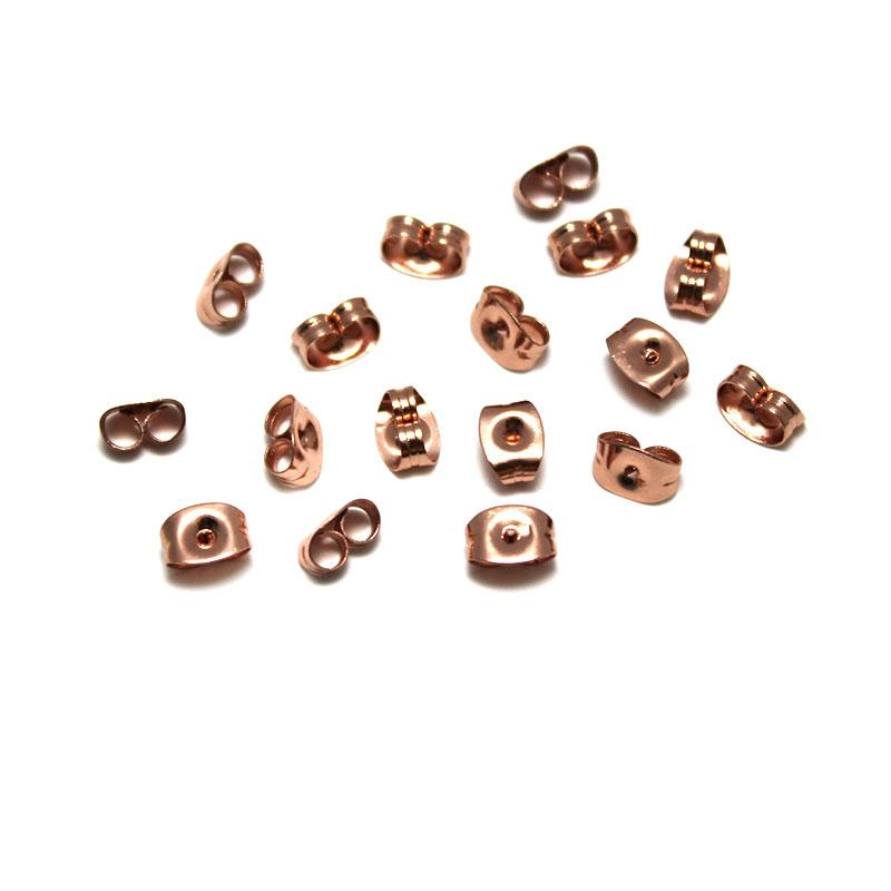 100pcs/lot 5mm 6mm Stainless Steel Earring Backs Stoppers Ear Plugs for Stud Earrings Jewelry Making DIY Earring Accessories