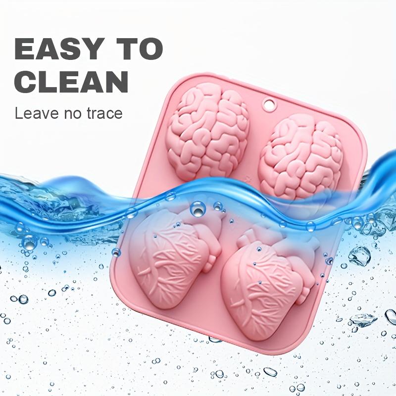 Blau und Rosa Menschliches Herz und Gehirn Silikonform 3D Organform Geeignet für DIY Backen Kuchen Backutensilien