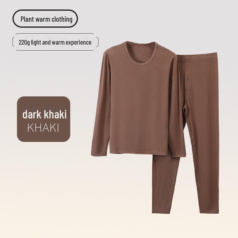 Men's and Women's Lyocelle Velvet Thermal Underwear Set - Warm Autumn and Winter Suit
