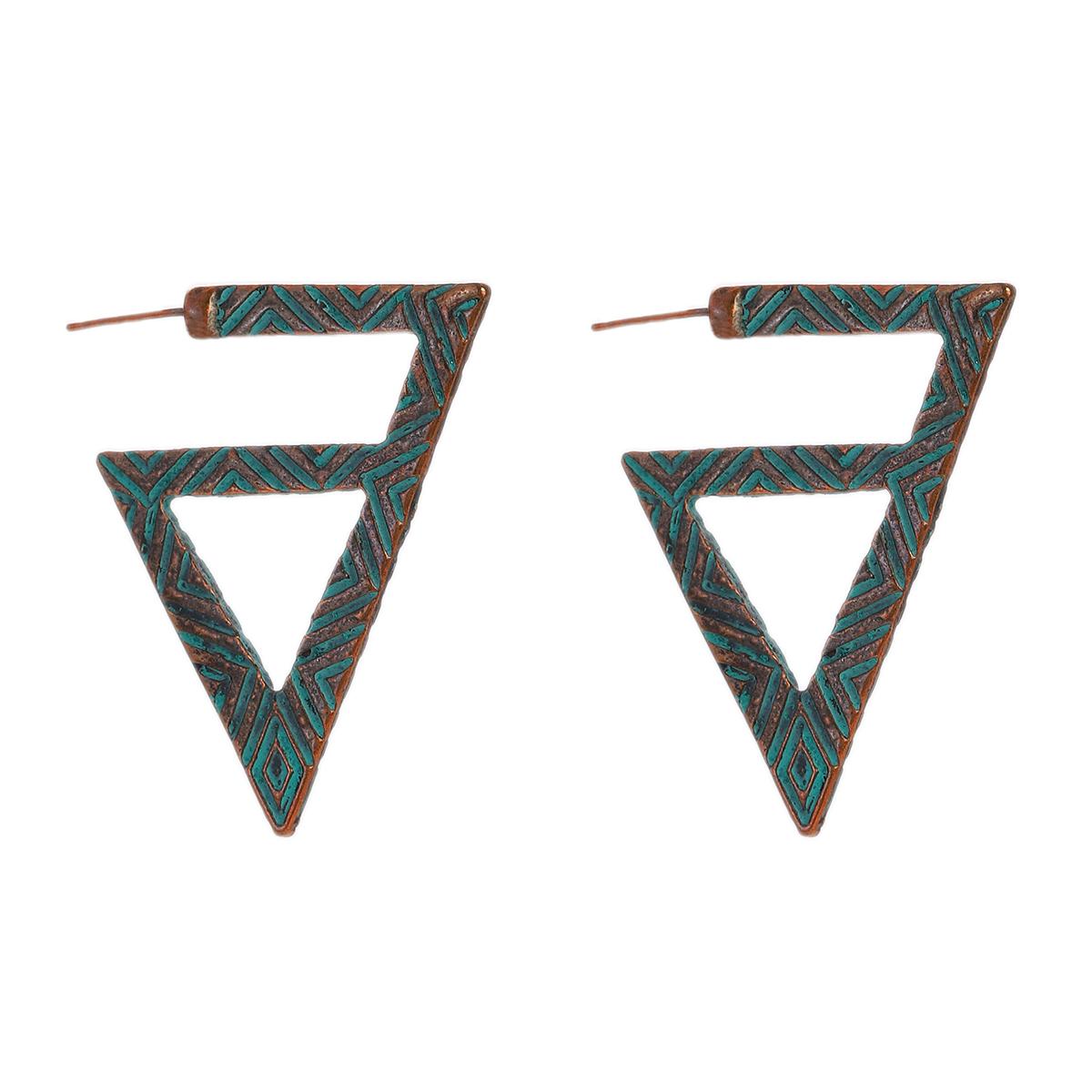 Антикварные бронзовые металлические серьги винтажные геометрические круглые треугольные подвески pendientes серьги женские этнические индийские джумки циркон