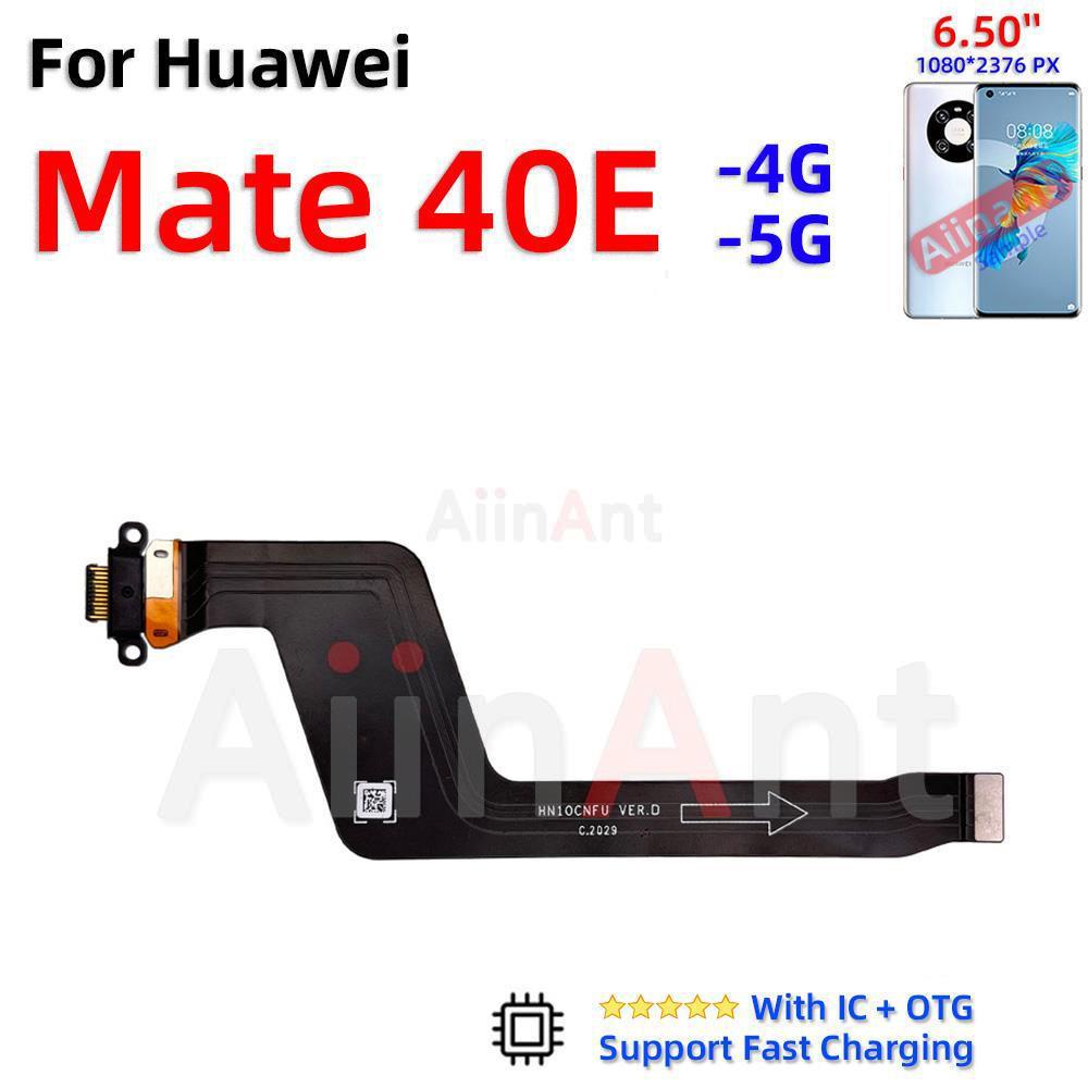 Aiinant USB Charger Dock Connector Port Charging Board Flex Cable For Huawei Mate 20 20X 30 40 40E Lite Pro RS Sim Phone Parts
