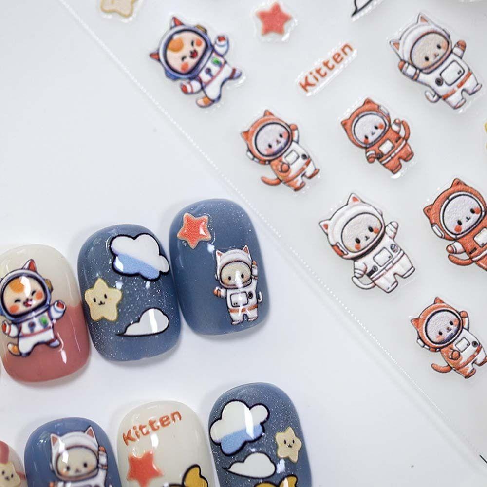 Nail Accessories Halloween Cartoon Nail Stickers Cartoon Animal Nail Decals Nail Salon