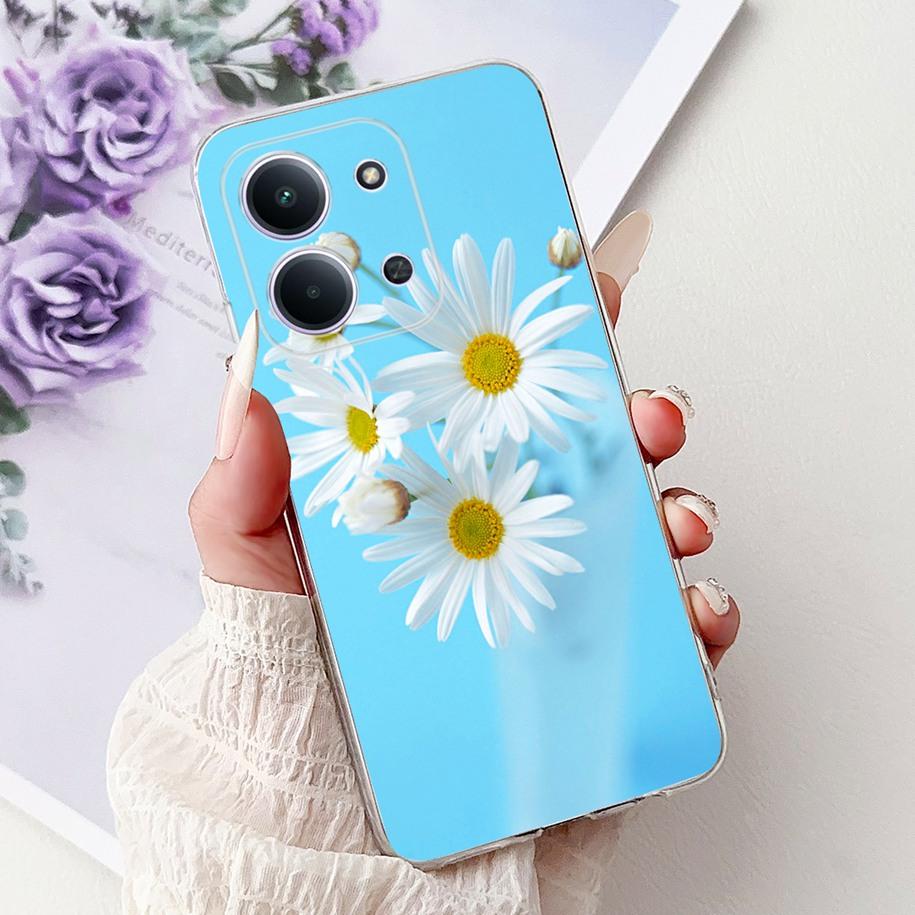 For Xiaomi Redmi 15C 5G Case 2025 Popular Flower Soft Silicone Transparent TPU Phone Cover For Redmi15C 5G Poco C85 173mm Bumper
