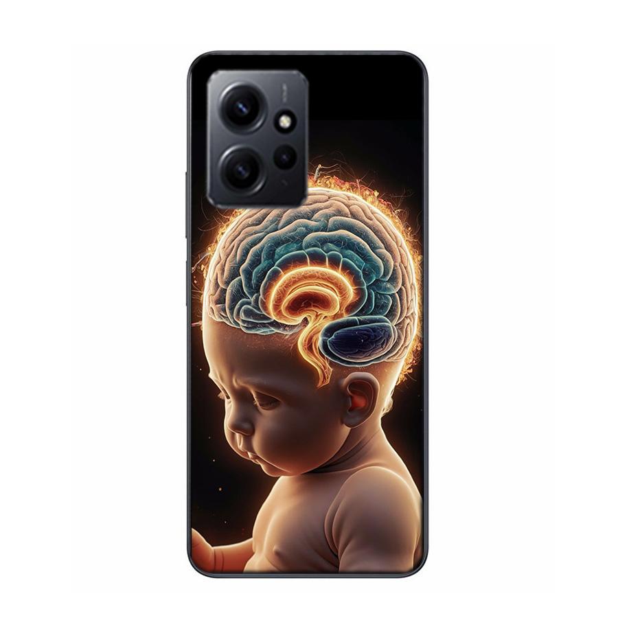 The Cerebral Cortex And Key Components Phone Case For Redmi 12 13C 12C 15C 9 10 10C Note 13 Pro Plus 14 15 Pro 9T 9C 9A TPU Soft
