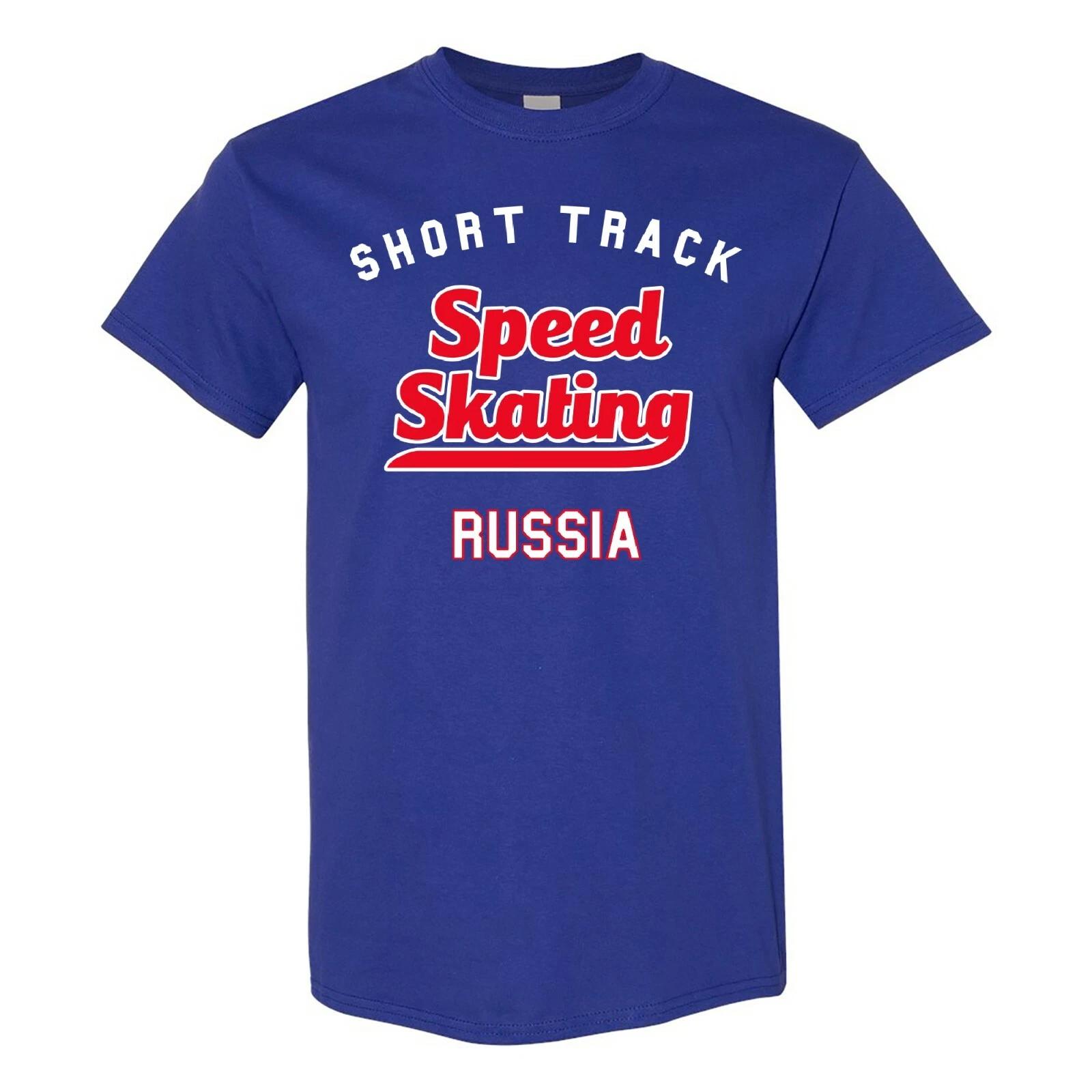 Short Track Speed Skating Russia - Winter T-Shirt - Cobalt M