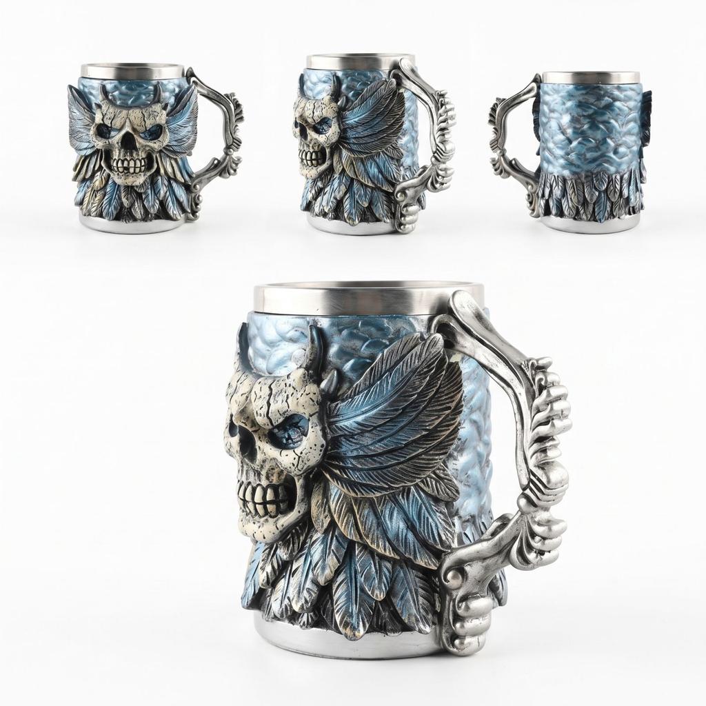 Resin Halloween Skeleton Wine Glass for Party Decor