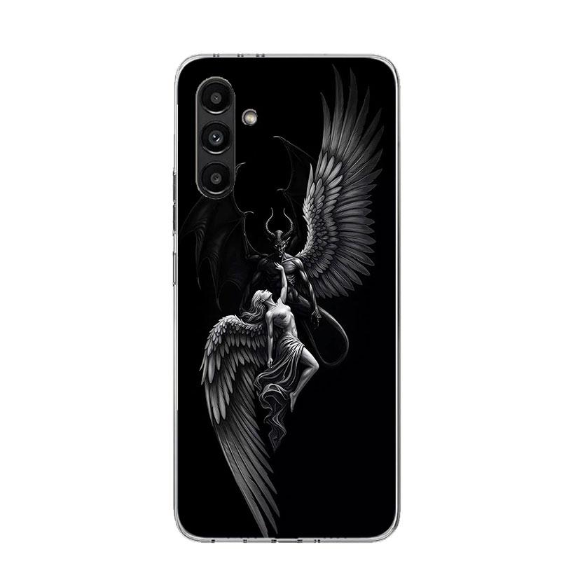 Angel Wings Devil Bad Phone Case For Samsung Galaxy A17 A16 A14 A15 A13 A57 A56 A54 A55 A53 A37 A36 A34 A35 A33 A26 A24 A25 A23