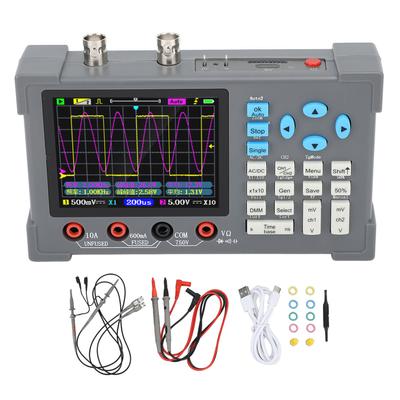 Digitales Oszilloskop 2 Kanäle 120 MHz Bandbreite 250 MSa/s Abtastrate 500 M Äquivalente Abtastrate