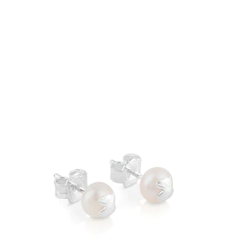 TOUS Icon Pearl Silver and Cultured Pearl Earrings /TOUS Icon Pearl Silver and Cultured Pearl Earrings/911143500