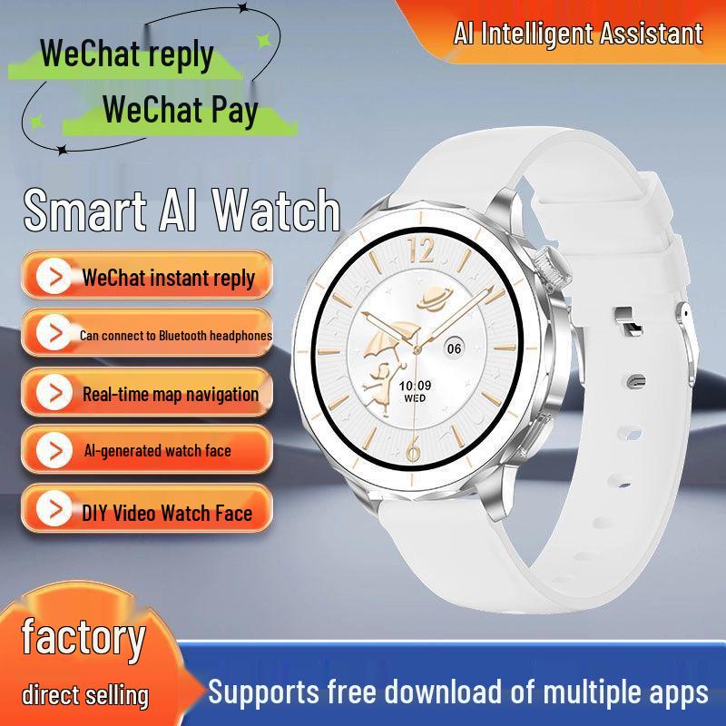 2025 Trendy Women's Smartwatch: Long Battery, Offline Payment, Alarm, Pedometer, Phone Compatibility.