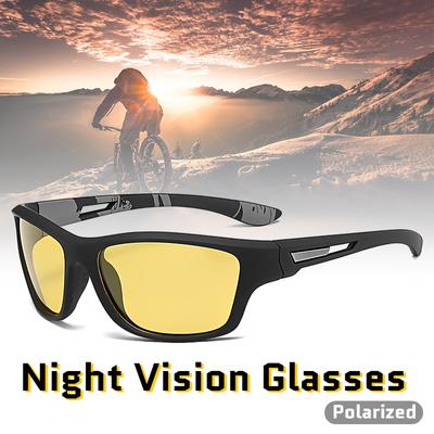 Nachtsichtbrille Polarisierte Sonnenbrille Herren Outdoor Sport Radfahren Sonnenbrille Blendfrei Fahrer Farbige Spiegelgläser Schutzbrille