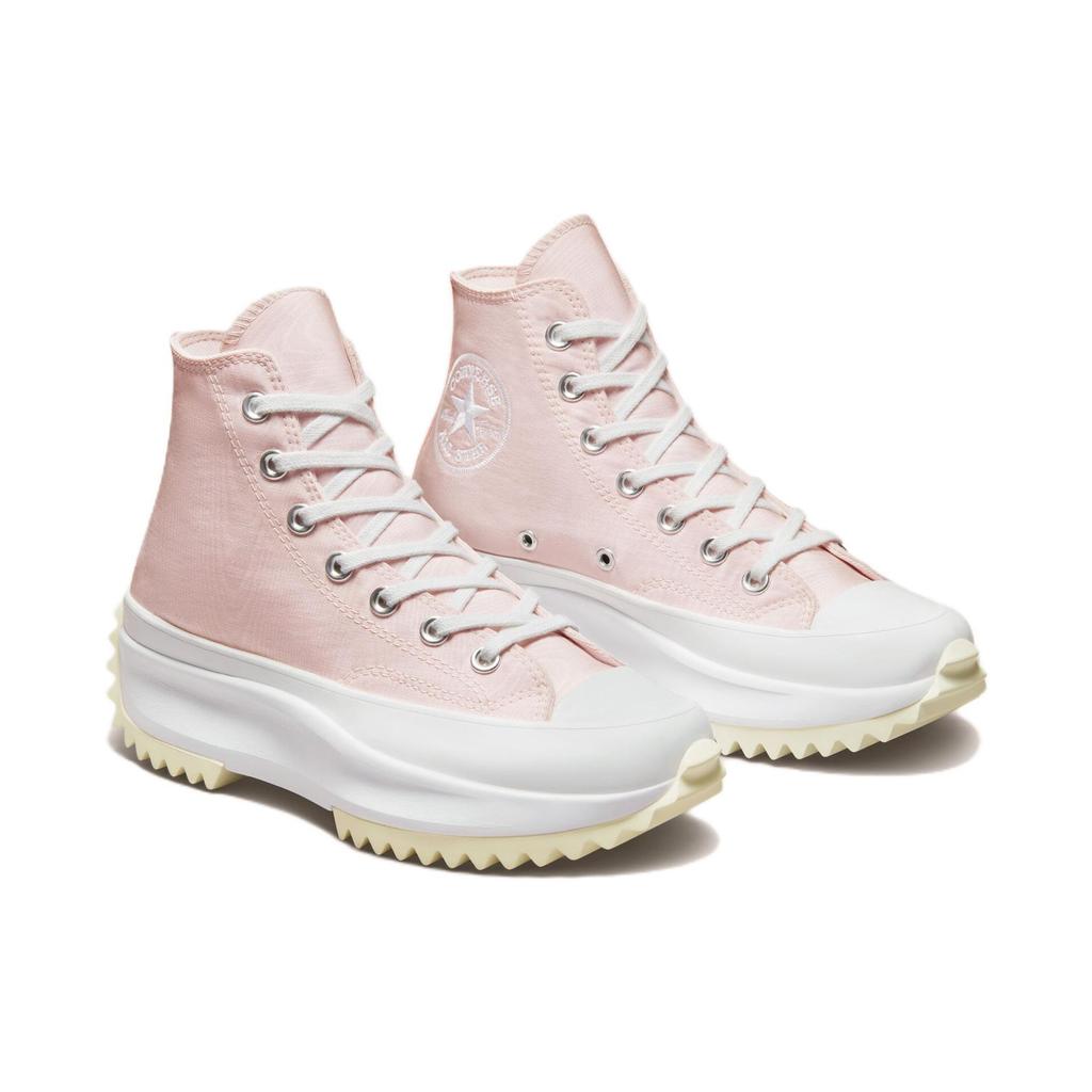 Converse Run Star Hike Platform Satin Comfortable Lightweight High-Top Canvas Shoes Unisex Sneakers Pink A00900C